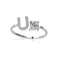 thumbnail image 1 of RXIRUCGD Rings Exquisite Fashion 26 English Alphabet Style Ring Letter Fashion Copper Ring, 1 of 1