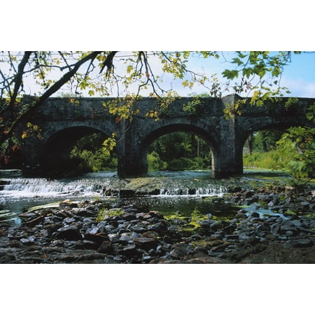 River Annalee Ballyhaise Co Cavan Ireland Bridge Over A River Canvas Art - The Irish Image Collection Design Pics (36 x 24)