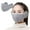 Light grey, variant on Winter Face Mask for Men Women Windproof Half Face Mask with Earflap for Outdoor Sport - Light grey