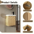 thumbnail image 3 of Wall-Mounted Bathroom Vanity with Resin Sink, Soft Close Door, Space Saving Cabinet for Small Bathrooms, Modern Floating Vanity with Natural Wood Finish, Easy Assembly KD Design, 3 of 9
