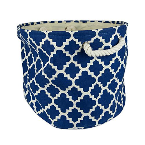 DII Collapsible Polyester Storage Basket or Bin with Durable Cotton Handles ... 