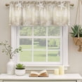 thumbnail image 2 of 2 Pack Valances for Window, Brown Ombre Coastal Short Curtains for Kitchen Bedroom Living Room, Sea Nautical Summer Beach Starfish Coral Rod Pocket Small Window Treatment Valance Drapes 60 x 18 Inch, 2 of 8