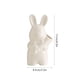 thumbnail image 3 of Jarrón de cerámica con forma de conejito de Pascua | Jarrón de conejo de mano para arreglos florales | Decoración primaveral para el hogar y centro de mesa en rosa o blanco, 3 of 6