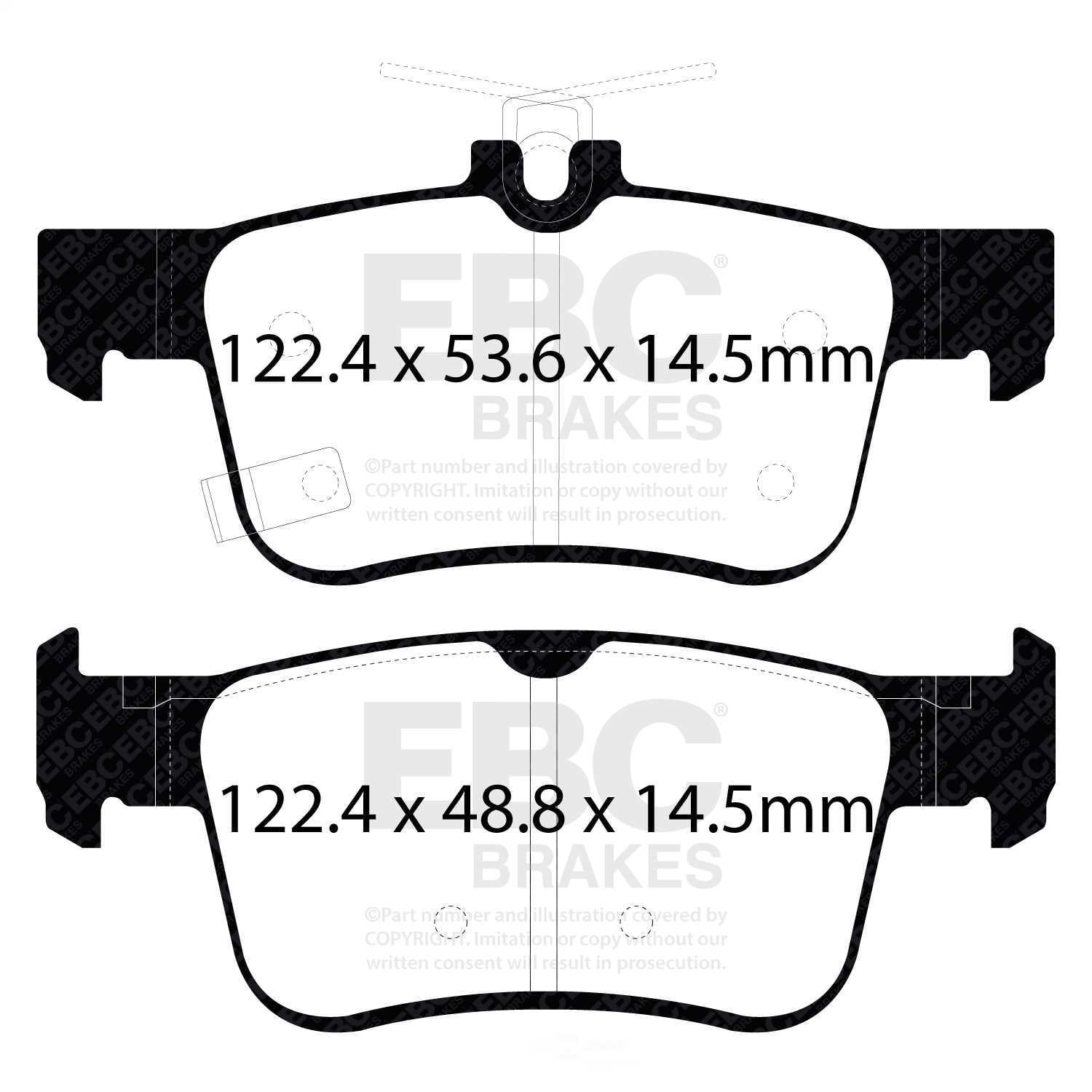 UD1878/ EBC OE Brake Pads Fits select: 2016-2021 HONDA CIVIC, 2022-2023 HONDA CIVIC SPORT