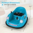 thumbnail image 3 of Gymax 12V Electric Kids Ride on Bumper Car Battery Powered Bumping Car w/ Remote Control Blue, 3 of 10