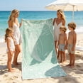 thumbnail image 6 of Beach Towel Bag, Portable Beach Towel Backpack, Integrated Beach Towel with Shoulder Strap, Breathable Cotton Linen Material, Geometric Design, Lightweight and Compact for Travel and Outdoor Use, 6 of 8