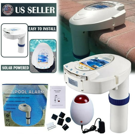 IClover In-Ground Swimming Pool Alarm System for Kids Pets Safety Wireless Solar Powered
