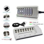 8 Slot Battery Charger For Ni-MH Ni-CD AA AAA Rechargeable Batteries Fast Charge