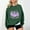 #1_Army Green, variant on Womens Ghost Print Sweatshirt Light Warm Pullover Sweater Blouses Round Neck Tops Long Sleeve Blouse Ultra Soft Textured Athletic Sweater Spring Outfits 2025 Pullover Fall Winter Clothes