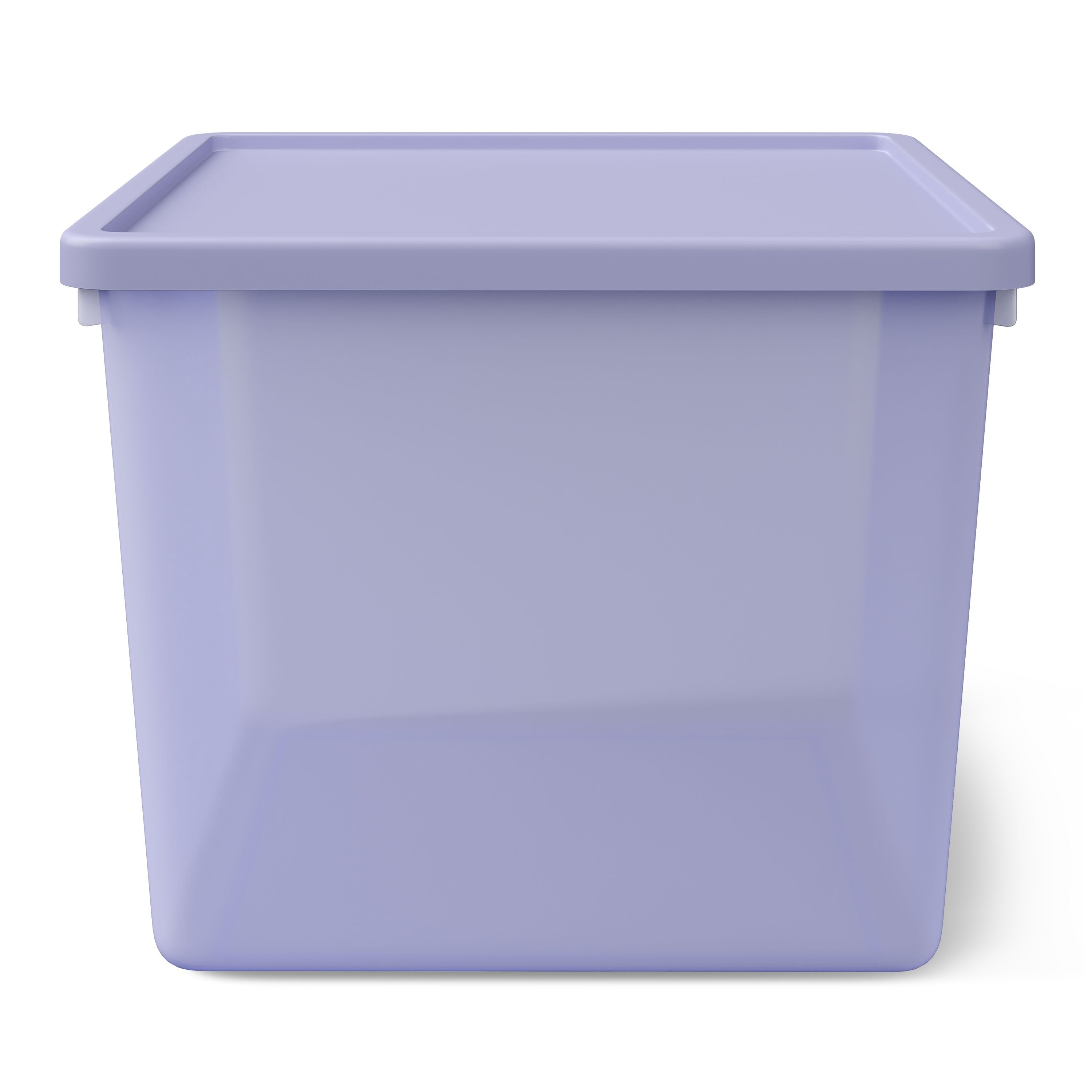 Mainstays Kids Purple Large Plastic Storage Bin with Lid