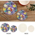 thumbnail image 4 of SKYSONIC Vintage Flower Colorful Pot Holders Trivets, 2 Pcs Heat Resistant Trivets,Autumn Butterfly Cotton Thread Weave Mats for Hot Pads Pans Pot Bowl Teapot for Kitchen Decor, 4 of 7