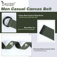thumbnail image 3 of XIATIAN Men Canvas Belt Web Fabric Casual Belt with Black Double D-ring 1 1/2" Wide Set of 2, 3 of 5