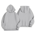 thumbnail image 6 of NMMUED Sweat Set Workout Sets for Women Hoodie Set Two Piece Sets for Women Fall Women's Athletic Clothing Sets, Gray M, 6 of 9