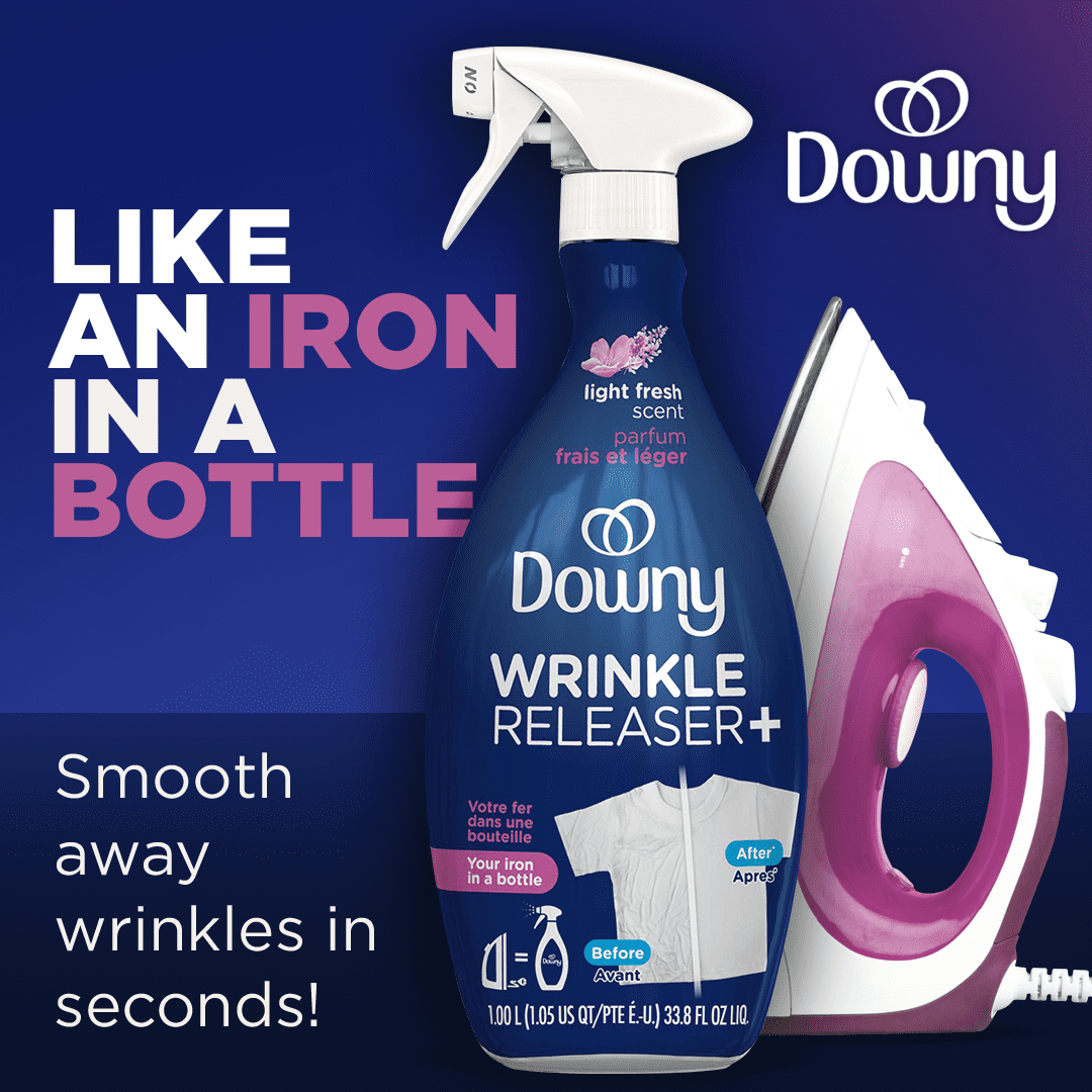 Downy Wrinkle Releaser and Refresher Fabric Spray, Light Fresh Scent, 33.8 fl oz