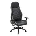 thumbnail image 2 of Pemberly Row Faux Leather Adjustable Gaming Chair in Black & White, 2 of 14
