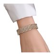 thumbnail image 1 of Pulsera para mujer con múltiples filas de diamantes de imitación brillantes, resistente al agua, sin níquel, diseño minimalista, versátil, pieza de joyería, 1 of 8