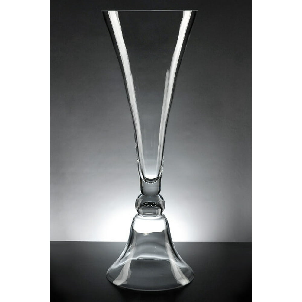 Large 24 inch Glass Garnier Vase