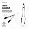 thumbnail image 6 of Farberware 11-inch Silicone Tip Locking Food Tongs in Black and Stainless Steel, 6 of 12