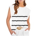 thumbnail image 1 of Blouses pour Femmes, T-Shirts pour Femmes, Mode T-Shirt Sans Manches à Col Rond Décontracté pour Femmes, 1 of 4