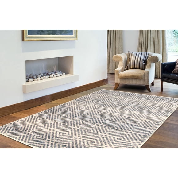 Tapis d'Interieur ECARPET Géométrique pour Salon Collection Ember