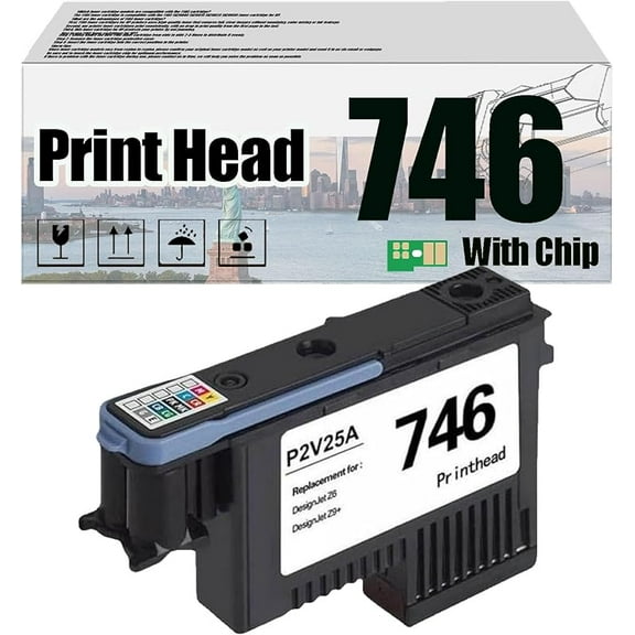 746 P2V25A Print Head, Compatible for HP DesignJet Z6 & Z9  Large Format Printers —— High Print Volume with Chip