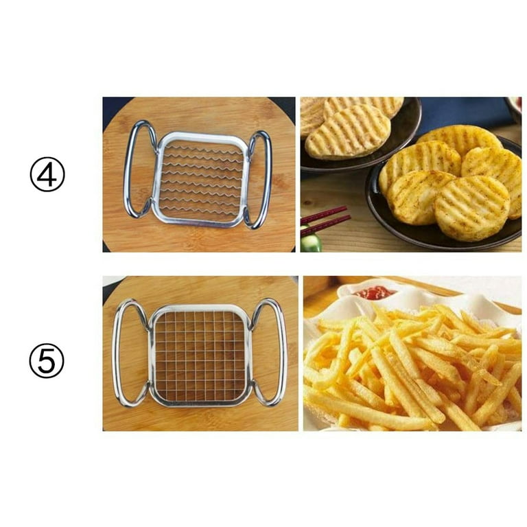  Stainless Steel French Fry Potato Cutter Machine Heavy Duty  Commercial Vertical Home Manual Potato Chips Strip Cutting Machine Maker  Slicer Chopper Dicer (14mm 1/2inch Blade): Home & Kitchen