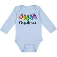 thumbnail image 3 of Inktastic Merry Christmas Rainbow Holiday Lights Boys or Girls Long Sleeve Baby Bodysuit, 3 of 5