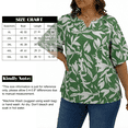 thumbnail image 5 of Oryer Womens Plus Size Tops V Neck 3/4 Bell Sleeve Womens Blouse, Trendy Tunic Summer Shirts for Women 1X-5X, 5 of 7