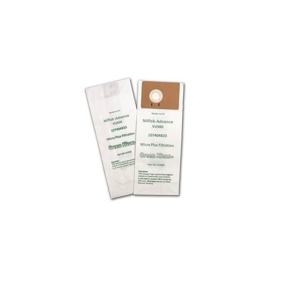 Green Klean Replacement Vacuum Bags Fits Advance VU500 12" & 15" Uprights GK-VU500-P