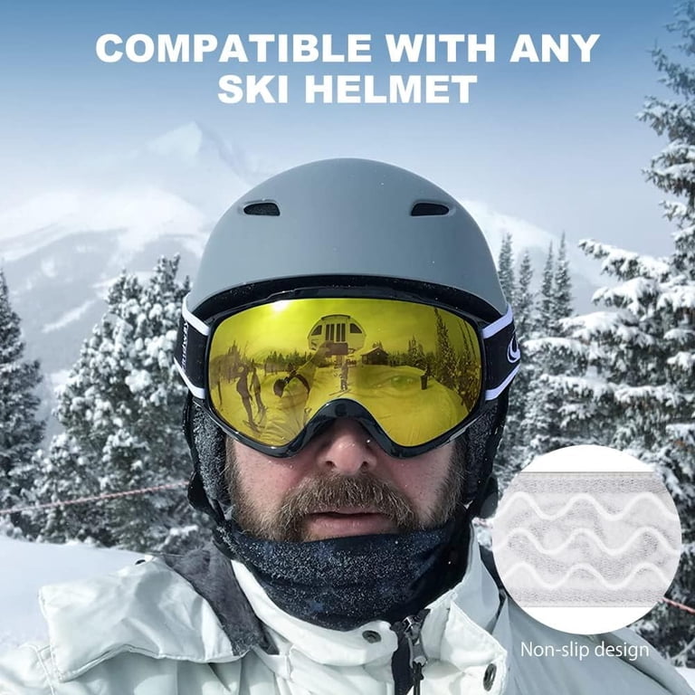 Ski Goggles,Snow Sports Snowboard Goggles With Anti Fog UV Protection Double Lens For Men Women