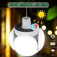 thumbnail image 2 of Vikakiooze Solar Light Yard Decoration lamp Outdoor E27 Solar Light Deformable Garage Light Folding Bulb LED Light Football UFO Lamp, 2 of 9