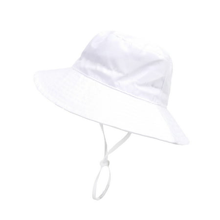 

Tao Baby Boys Girls Sun Hat Toddler Infant Cap Kid Beach Hats Swimsuit With UPF 50+ Protective Sunscreen Newborn Bucket Hat White9-24 Months