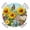 Yellow SpringGreen Blue, variant on Western Christmas Round Tablecloth for 36-44 Inch Tables, Fitted Table Cover with Elastic Edge, Vintage Xmas Botanical Wreath Waterproof Outdoor Table Cloth Protector for Patio Garden Dinner Picnic
