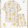 thumbnail image 4 of Chiikawa Animation Three-piece Pajamas New Short-sleeved Cardigan Cute Cartoon USAGI Home Clothes Set Can Be Worn Outside, 4 of 11