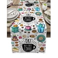 thumbnail image 2 of Coffee Cup Cake Dessert Table Runner Wedding Party r Modern Coffee Dining Luxury Table ration Tablecloth, 2 of 7