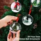 thumbnail image 4 of Bolas de adornos navideños transparentes, bolas huecas de plástico rellenables para hacer tú mismo, colgantes para árbol de Navidad, fiestas de bodas, regalos de decoración para el hogar, 4 of 6