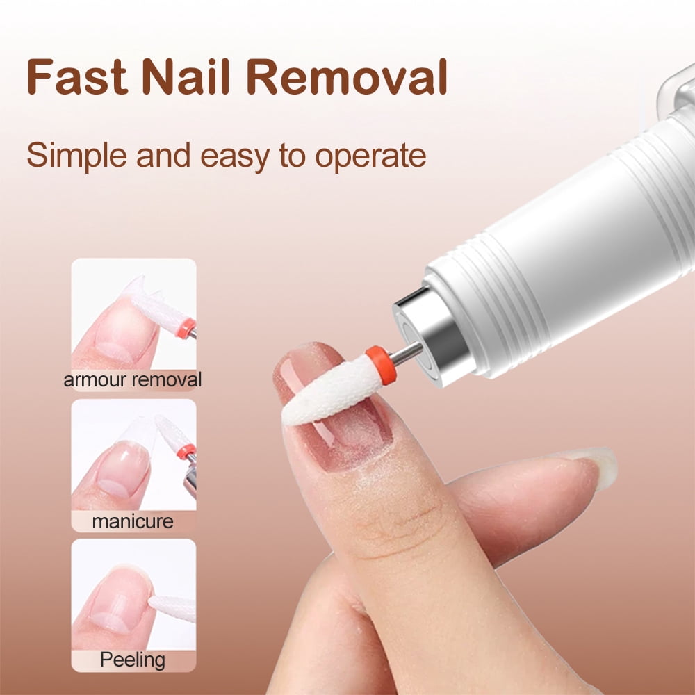 Professional Nail Lathe Rechargeable Nail Drill with UV Lamp Electric Nail File Manicure Machine 18000 rpm