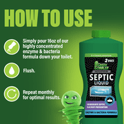 Green Gobbler Industrial Strength Septic Tank Treatment Liquid – 2 Month Supply, 32 fl oz, 1 Pack