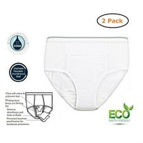 Men's Reusable Incontinence Brief 10oz - Size -2X-Large 46-48 - Pack of 2