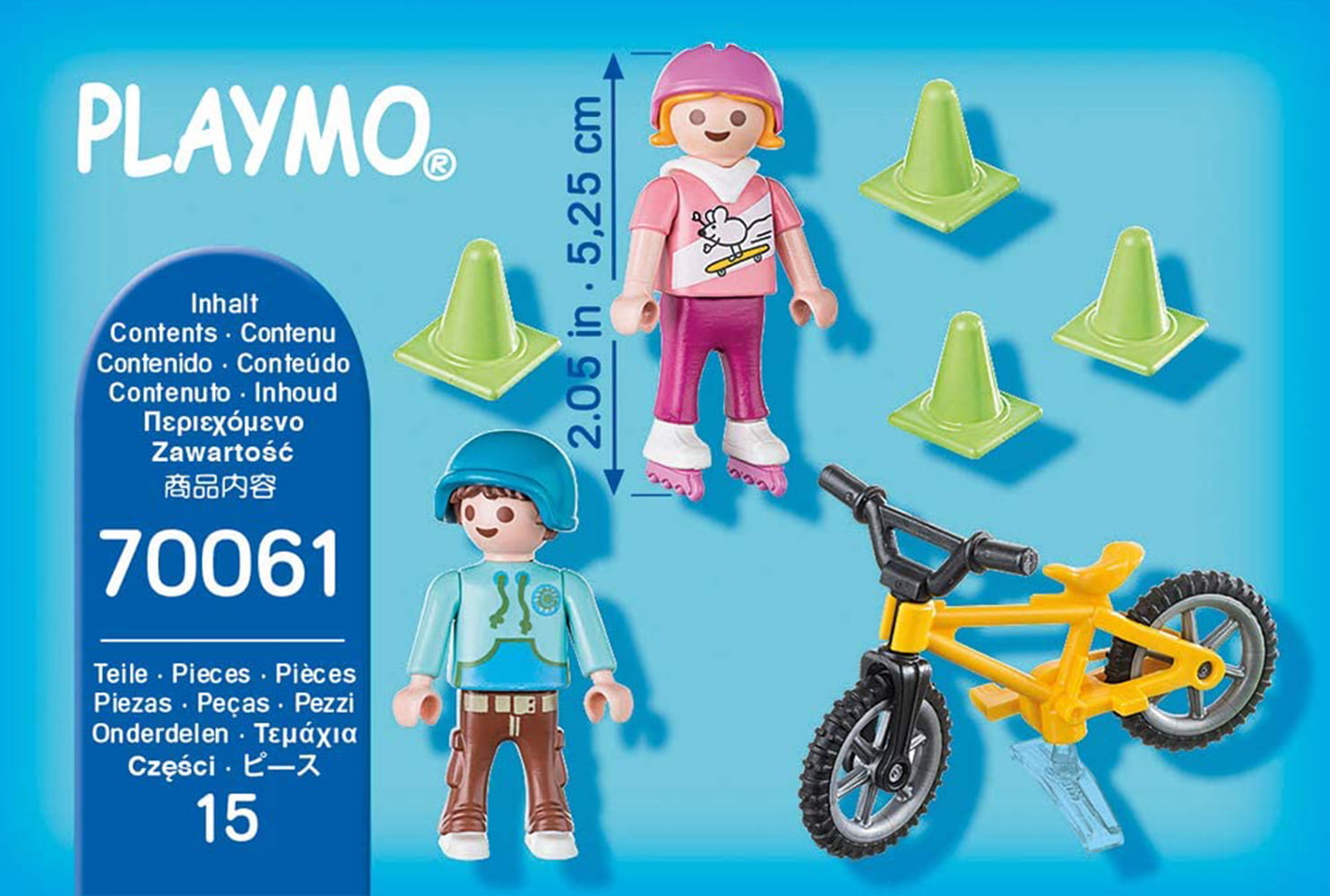 Playmobil Special plus 70061 niños con skates y BMX bicicleta pilones nuevo