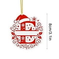 thumbnail image 2 of ABPWLY Christmas Letter Ornament 2D Acrylic Pendant Santa Hat Alphabet DIY Craft Decorative Hanging Tree Gift Home Display Personalized Unique 1Pc, 2 of 5