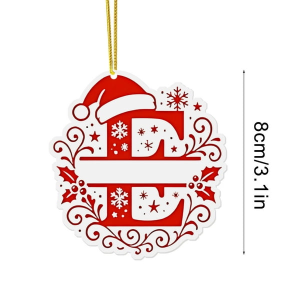 Decoraciones de Árbol de Navidad 26 Letras Decoraciones Colgantes de Navidad para Artesanías de Bricolaje