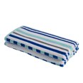 thumbnail image 2 of Bora Bora Oversized Beach Towel, 100% Cotton, Poolside Lounging, Soft, Absorbent, Quick Dry, Medium weight, Cotton Terry, Stitch Stripe Pattern Towels , 2PC Set, Aqua Sky by Blue Nile Mills, 2 of 3
