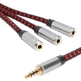 thumbnail image 1 of Raindrops 3 Way Audio Splitter Adapter Y Splitter Extension Cable for Headphones, 1 of 8