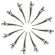 thumbnail image 4 of Pinzas para pico de pato, pinzas para rizos de cocodrilo de metal a prueba de herrumbre con agujeros para peinar el cabello, teñir el cabello, plata, 4 of 5