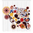 thumbnail image 3 of Ambesonne Abstract Shower Curtain, Flowers Hearts Notes, 69"Wx84"L, Multicolor, 3 of 3