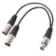 thumbnail image 1 of Cable XLR hembra a 2 x macho Yuyangstore adaptador divisor en Y 1 pie negro plata, 1 of 7