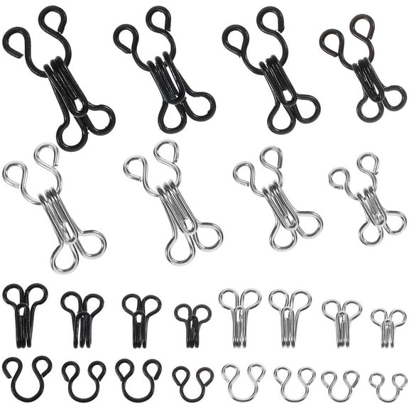 50 Pcs Sewing Hooks Bra Hooks Bra Connector Buckle Clothing Hardware Clothing Closures Fasteners Eye Sewing Closure