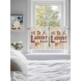 thumbnail image 4 of Half Window Curtains 24 Inches Long, Laundry Room Window Treatment Curtain Drapes, Rustic Farmhouse Washing Machine Clothes Short Curtains Tiers for Kitchen Over Sink, 27.5"x24", 2 Panels, 4 of 7