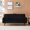 Black, variant on Adjustable Backrest Corduroy Sofa / Transformable from Sofa to Bed